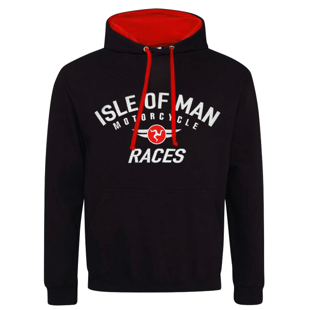 BLACK/RED RACING HOODIE 25 EMB1